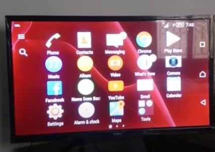 Mirror tablet interface on TV
