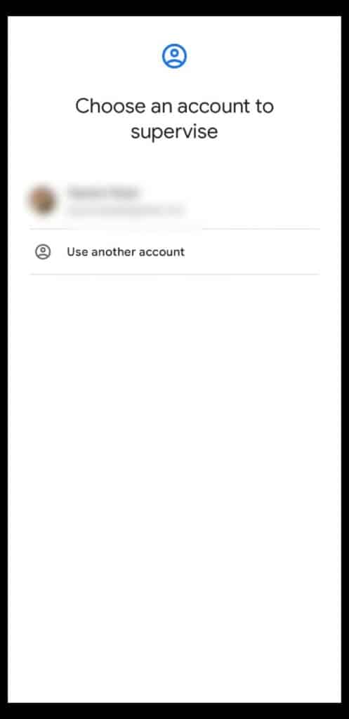 Select user account